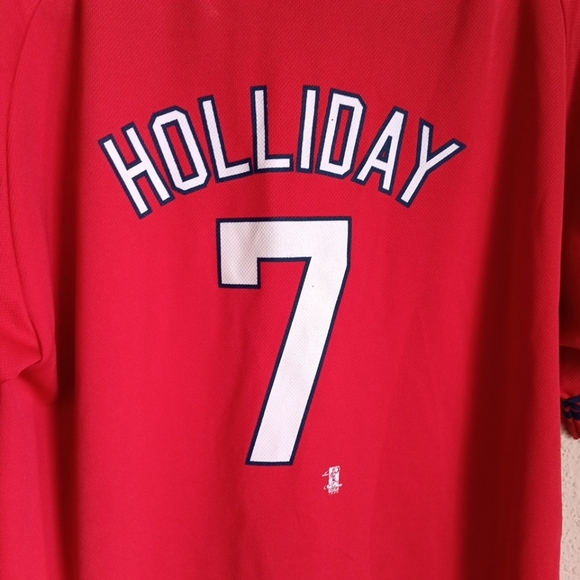 Adidas St. Louis Cardinals #7 Holliday Jersey Youth XL 18/20 Red & Navy - Picture 10 of 10